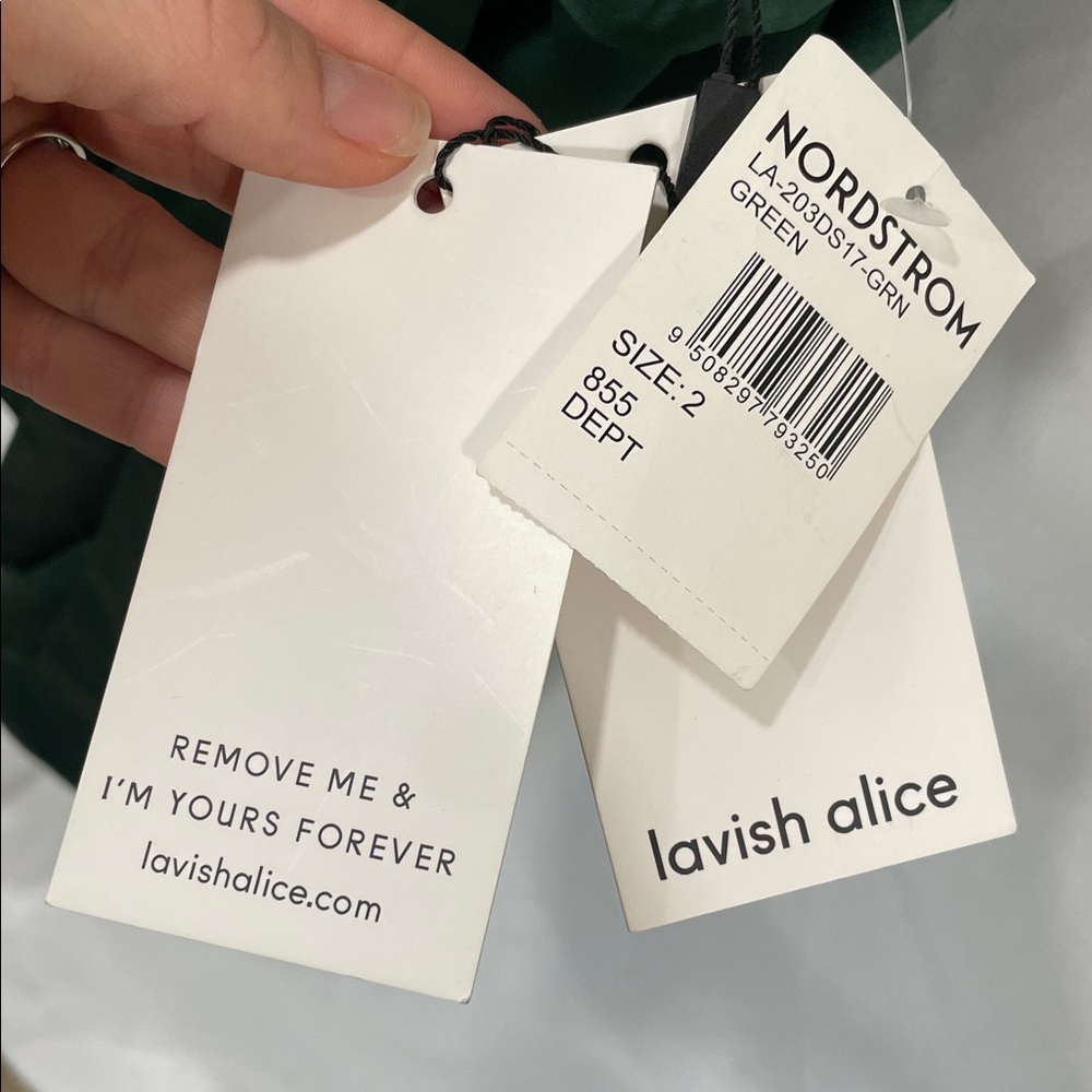 NWT Lavish Alice Dark Green Backless Dress - Picture 12 of 12